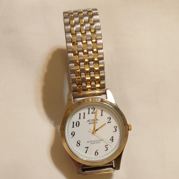 Acqua Indiglo Men's Steel Gold Tone Watch - Picture 10 of 10